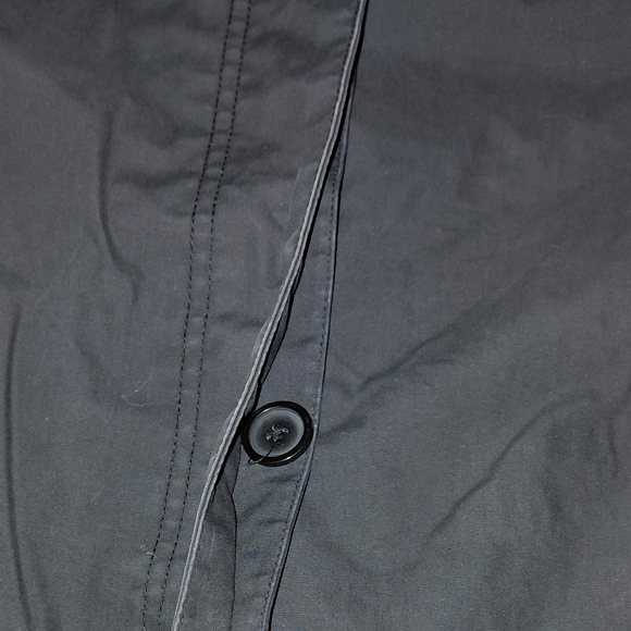 Gap Vintage 2003 Black Cotton Mac Trench Coat - Mod Floral Lining - Size M - Picture 9 of 16